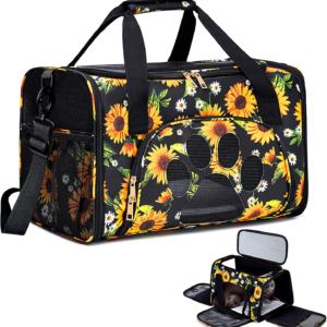 Cat Carrier Bag Dog Carrier Pet Travel Carrier for Small Medium Cats Dogs Puppies Airline Approved Pet Carrier Soft Sided Cat Dog Carrier Bag Small Pet Bag for Traveling